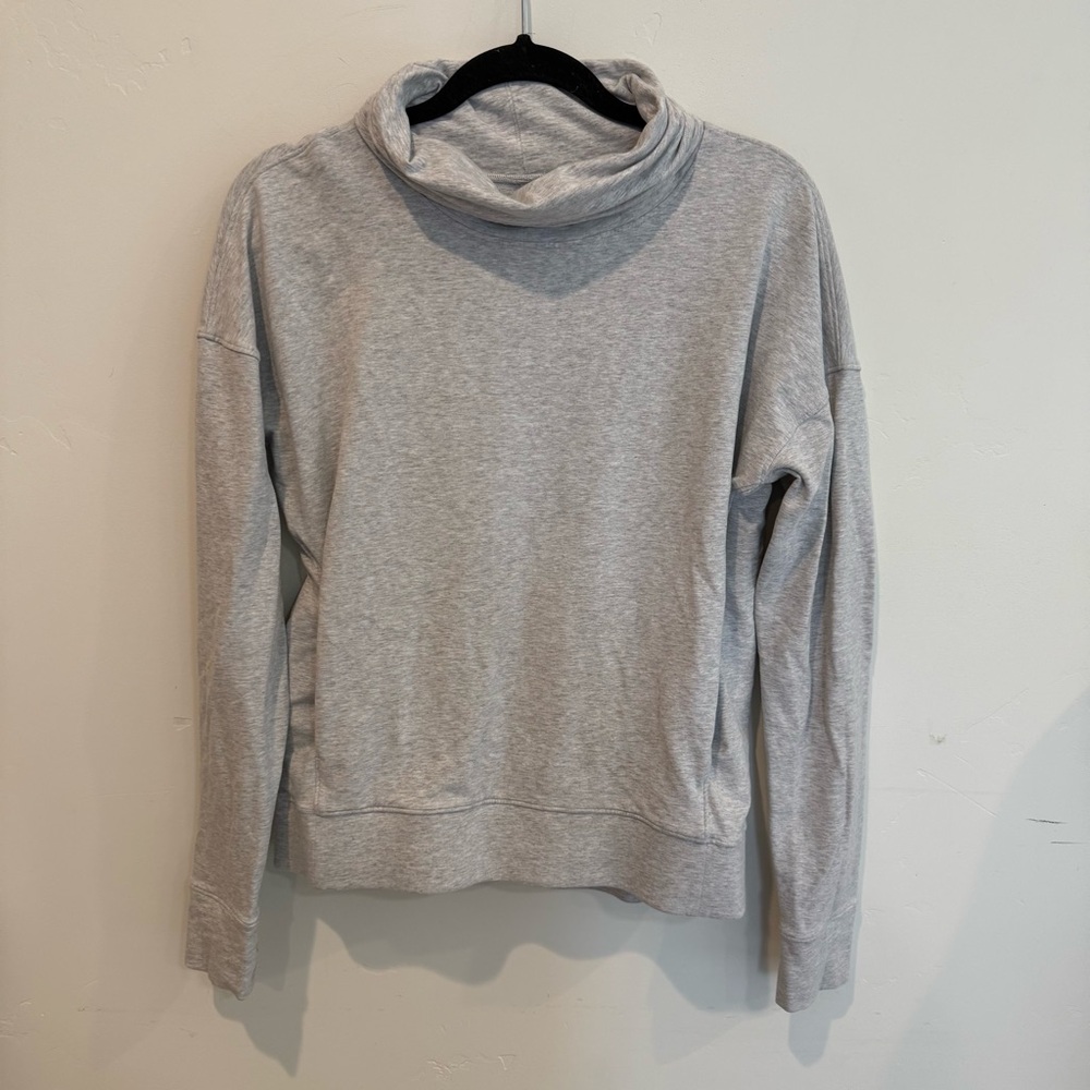 Lululemon Go Forward Gray Women's Cowl Neck Sweatshirt Womens 8 Athleisure Cozy
